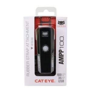Cateye AMPP 100 USB Rechargeable Front Light - Black / Front / Rechargeable