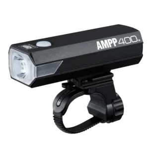 Cateye AMPP 400 USB Rechargeable Front Light - Black / Front / Rechargeable