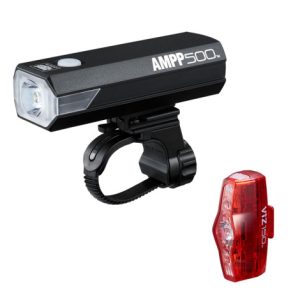 Cateye AMPP 500 / Vis 150 USB Rechargeable Bike Light Set - Black / Light Set / Rechargeable