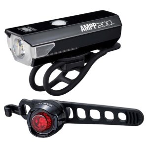 Cateye Ampp 200 / Orb Light Set - Black / Light Set / Rechargeable