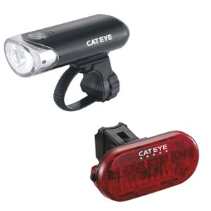 Cateye EL135 & OMNI 5 Bike Light Set - Black / Light Set / Non-Rechargeable