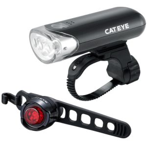 Cateye EL135 & ORB Bike Light Set - Black / Light Set / Non-Rechargeable
