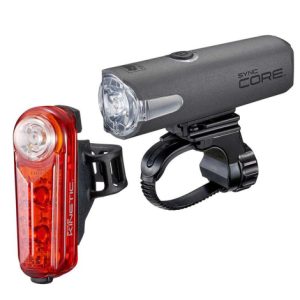 Cateye Sync Set Core Kinetic Front & Rear Bike Light Set - Black / Light Set / Rechargeable