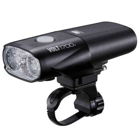 Cateye Volt 1700 Rechargeable Front Bike Light - Black / Front / Rechargeable
