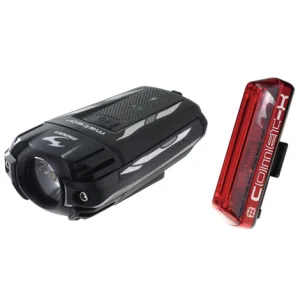 Moon Meteor 300 Front & Comet-X Rear Rechargeable Bike Light Set - Black / Light Set / Rechargeable