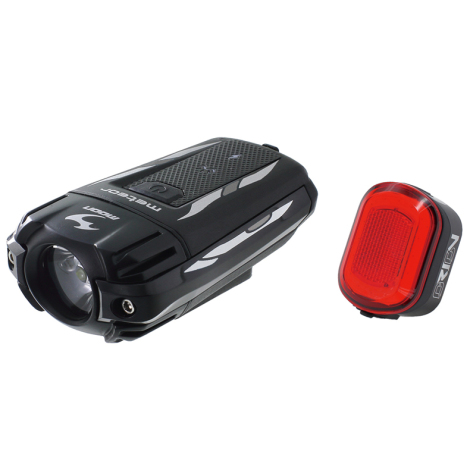 Moon Meteor C1 Front & Orion Rear Rechargeable Bike Light Set - Black / Light Set / Rechargeable