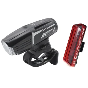 Moon Meteor-X Pro Front & Comet-X Rear Rechargeable Bike Light Set - Black / Light Set / Rechargeable