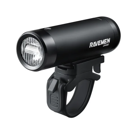 Ravemen CR450 USB Rechargeable Front Light - Black / Front / Rechargeable