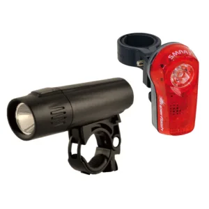 Smart Nine 80 Front Light & Superflash 317 Rear Lightset - Black / Light Set / Non-Rechargeable