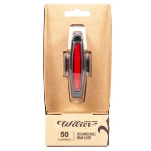 Wilier Red LED USB Rechargeable Rear Light - Black / Rear / Rechargeable