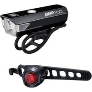 Cateye AMPP 100 & ORB Rechargeable Bike  Light Set