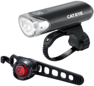 Cateye El135 And Orb Black Rear Bike Light Set