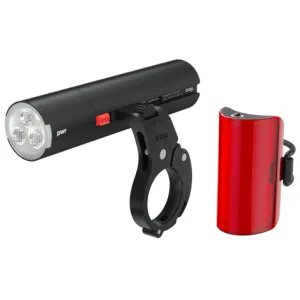 Knog PWR Road 700 + Mid Cobber Rear Light Set With Computer Mount - Black / Light Set / Rechargeable