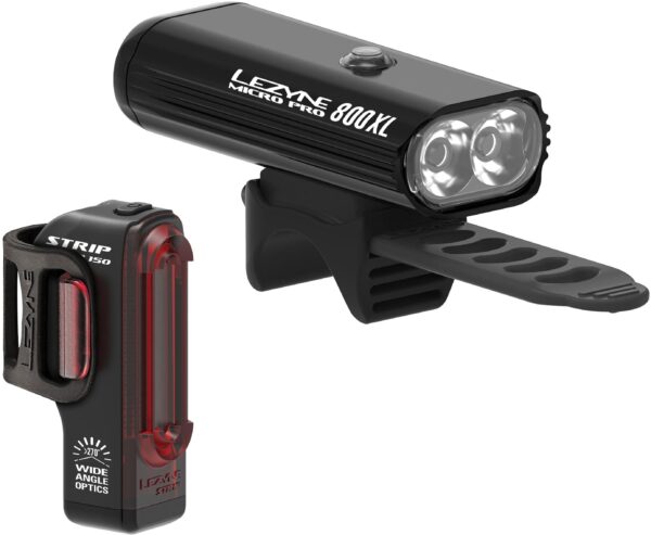 Lezyne Micro Pro 800Xl / Strip Bike Light Set