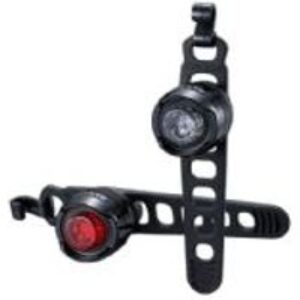 Cateye Orb Set Front/rear Battery Light Polished Black