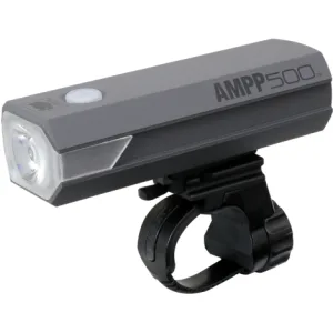 Cateye AMPP 500 USB Rechargeable Front Light - Grey / Front / Rechargeable