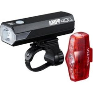 Cateye AMPP 400 and VIZ 150 Light Set - Black/Red