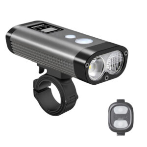 Ravemen PR2000 USB Rechargeable Front Light - Grey / Front / Rechargeable