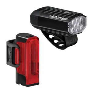 Lezyne Micro Drive 800+ Strip Drive 300+ LED Bike Light Pair - Black / Rechargeable / Light Set