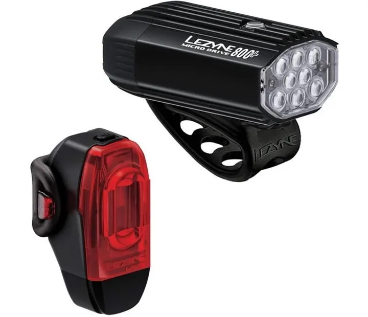 Lezyne Micro Drive 800+ / KTV+ Pair - Black