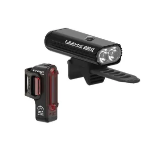 Lezyne Micro 800XL / Strip Drive Rechargable Light Set - Black