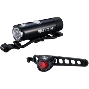 Cateye Volt 100XC / ORB Rechargable Light Set - Black