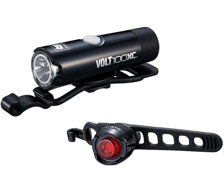 Cateye Cateye Volt 100XC / Orb Light Set - Black