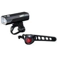 Cateye Ampp 400 Front/Orb Rechargeable Rear Light Set