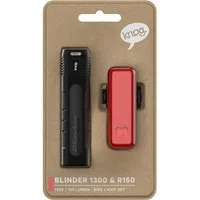 Knog Blinder Pro 1300 & R150 USB Rechargeable Bike Light Set
