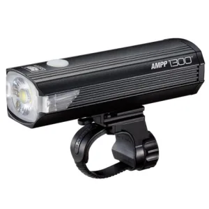 Cateye AMPP 1300 Rechargeable Front Bike Light - Black / Front / Rechargeable