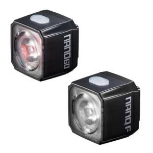 Cateye Nano Rechargeable Bike Light Set - Black / Rechargeable / Light Set