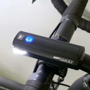 Cateye AMPP 2200 Rechargeable Front Bike Light - Black / Front / Rechargeable
