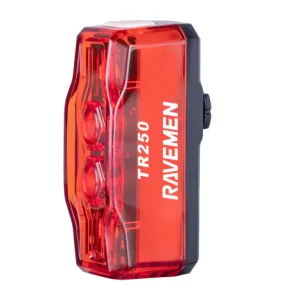 Ravemen TR250 Smart Alert Brake Detection Rechargeable Rear Light - Rechargeable / Red / Rear