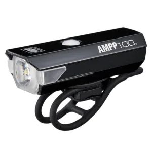 Cateye AMPP 100 USB Rechargeable Front Light - Black / Front / Rechargeable