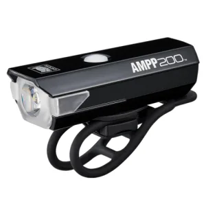 Cateye AMPP 200 USB Rechargeable Front Light - Black / Front / Rechargeable