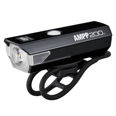 Cateye AMPP 200 USB Rechargeable Front Light - Black / Front / Rechargeable